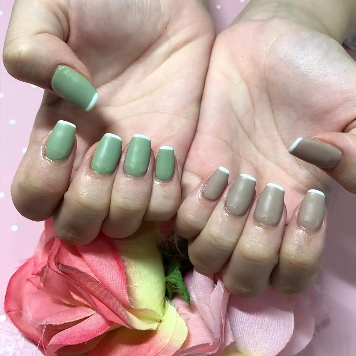 ショート ネイル フレンチネイル マットネイル ハンドネイル 《LB》ラブリエ Nail&eyeのマツエク・マツパデザイン