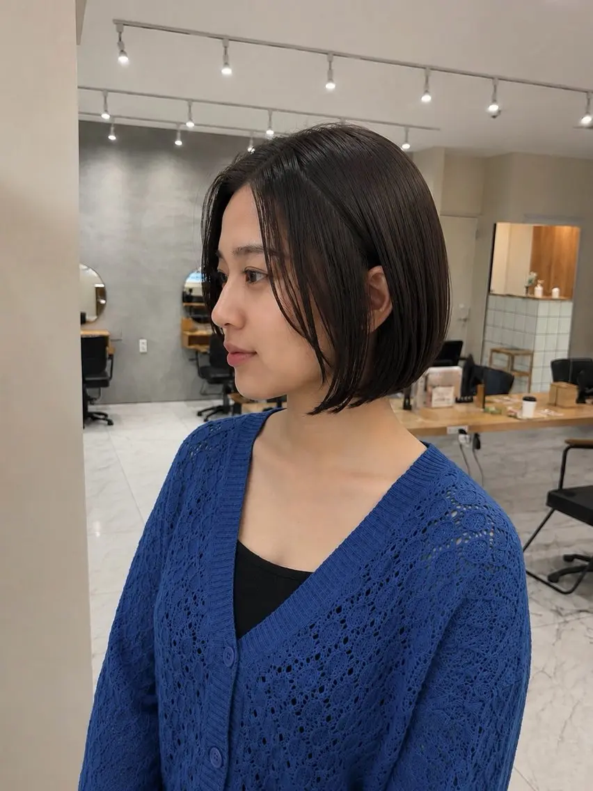 ショート カット トリートメント YUUKI/ミニボブ ボブ/髪質改善のヘアスタイル