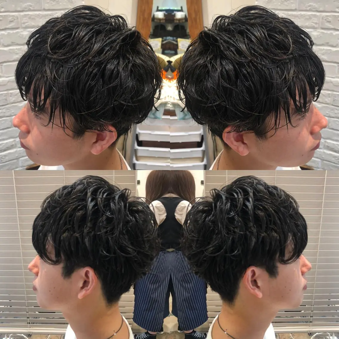 ショート カラー パーマ メンズ メンズサロン💈 吉岡陽【中野】のヘアスタイル