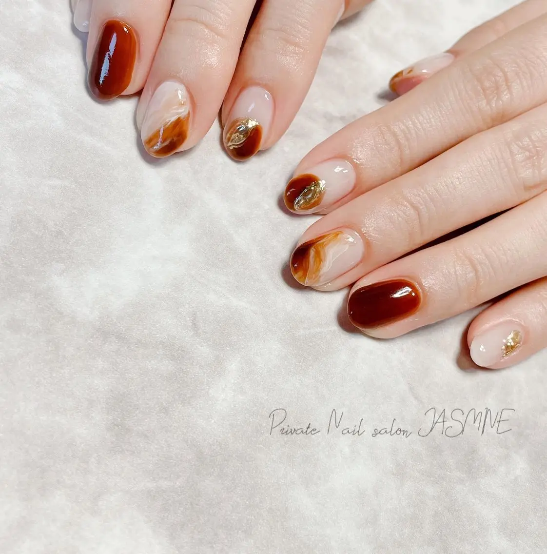 ネイル ミラーネイル ニュアンスネイル ハンドネイル Nail salon JASMINEのネイルデザイン