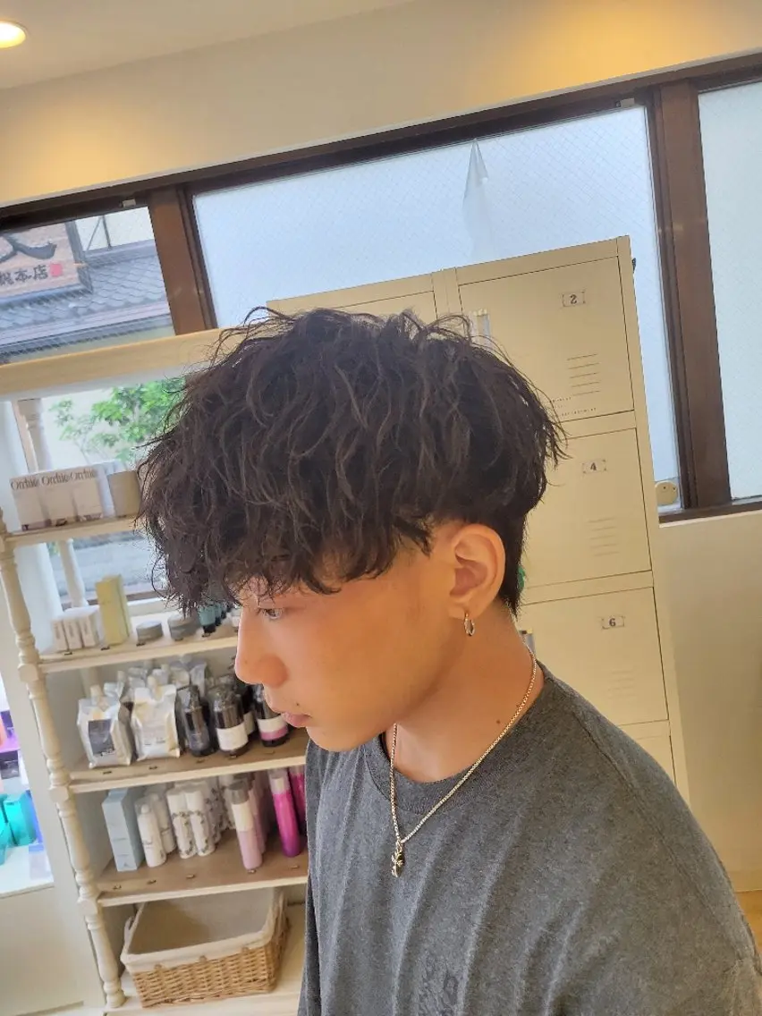 メンズ パーマ マッシュ カット パーマ トリートメント メンズ/ショート /山田譲治✂️のヘアスタイル
