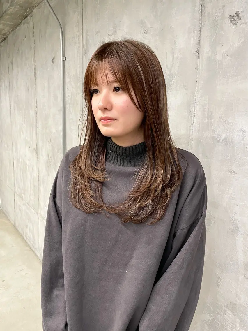 ロング カラー ハイライトカラー ハイライト レイヤーカット カット ヘアカラー 住田悠紗/ カットモデル募集中のヘアスタイル