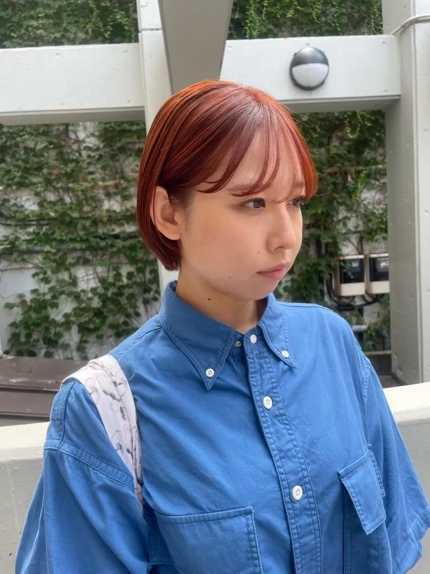 ショート カラー ヘアカラー トリートメント mei|顔まわり ×透明感カラーのヘアスタイル