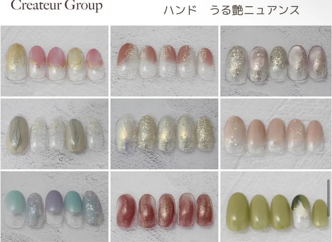ネイル ハンドネイル クレアラルーチェ米子 モデル募集のネイルデザイン