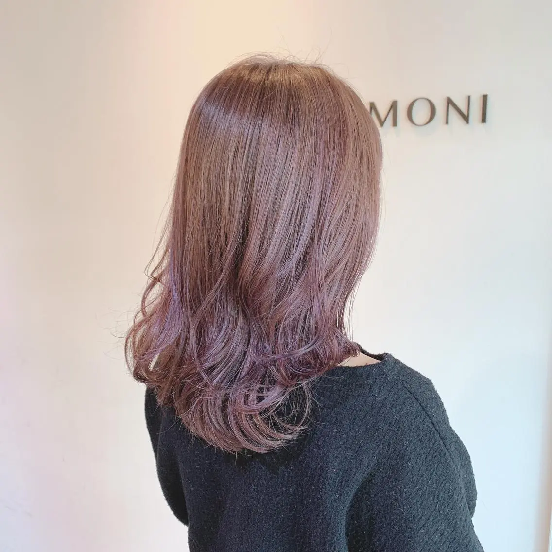 セミロング カラー ヘアアレンジ ベージュカラー パープルカラー 似合わせhair🔸 アサダ　タカコ🔸のヘアスタイル
