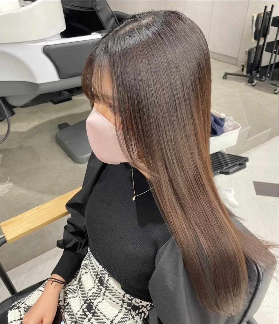ショート カラー パーマ ヘアアレンジ メンズ 髪質改善 トリートメント 酸性ストレート ストレートパーマ mona/ ストレートスタイル✨のヘアスタイル