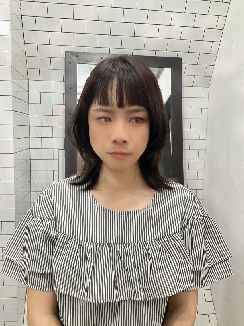 ミディアム 縮毛矯正 トリートメント 中区/legare 🌈山村/髪質改善のヘアスタイル