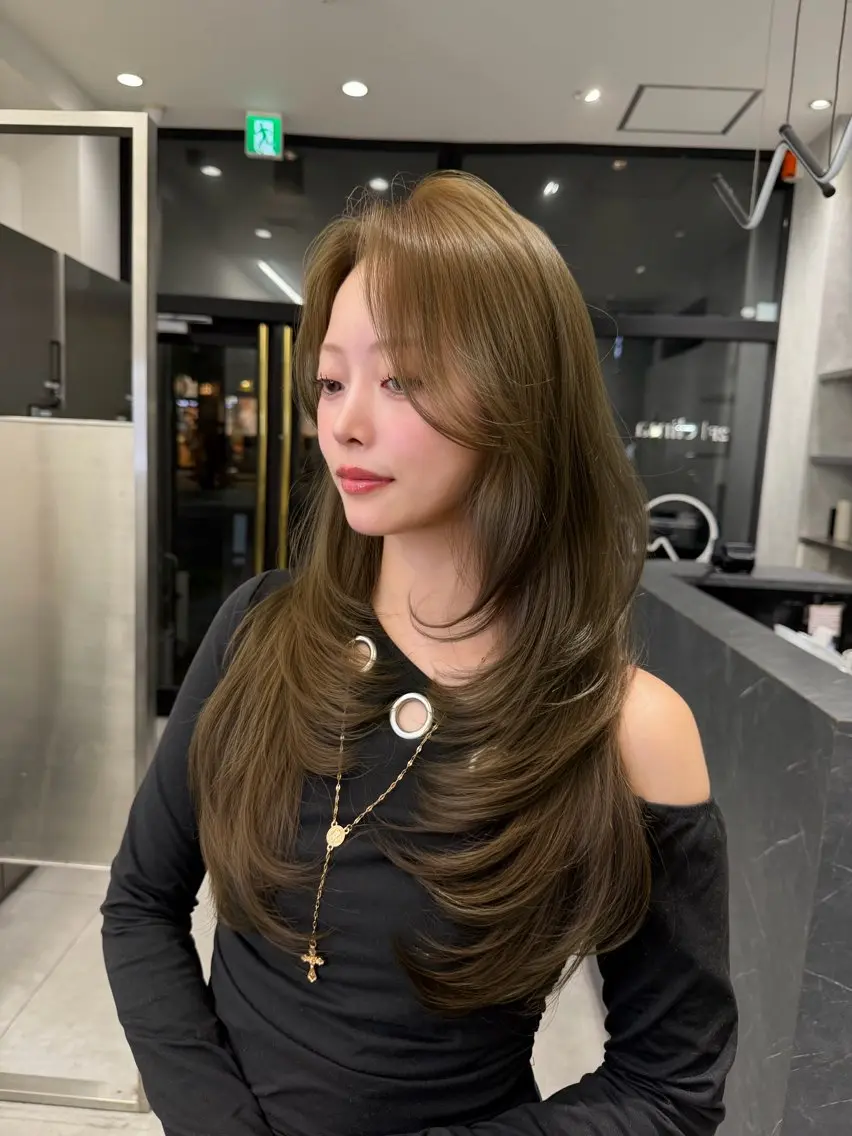 ロング レイヤーカット カット ヘアカラー トリートメント 大人レイヤー/艶髪 🥥🌴TOMONAのヘアスタイル