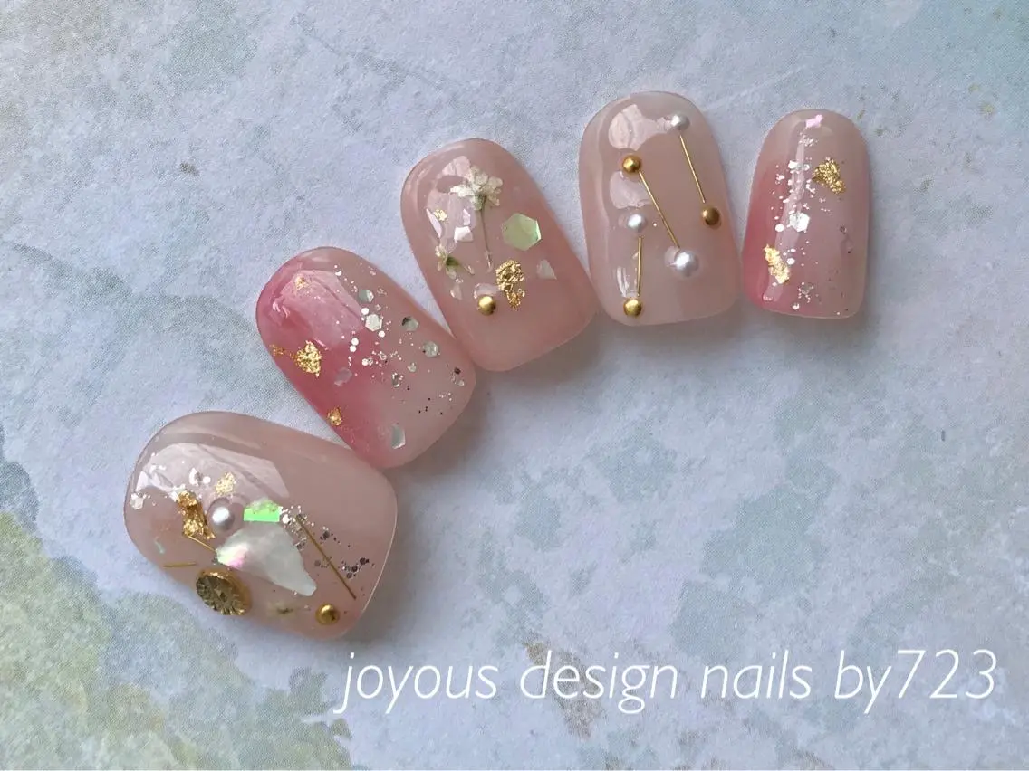 ネイル フラワーネイル ニュアンスネイル ハンドネイル jdn natsumiのネイルデザイン