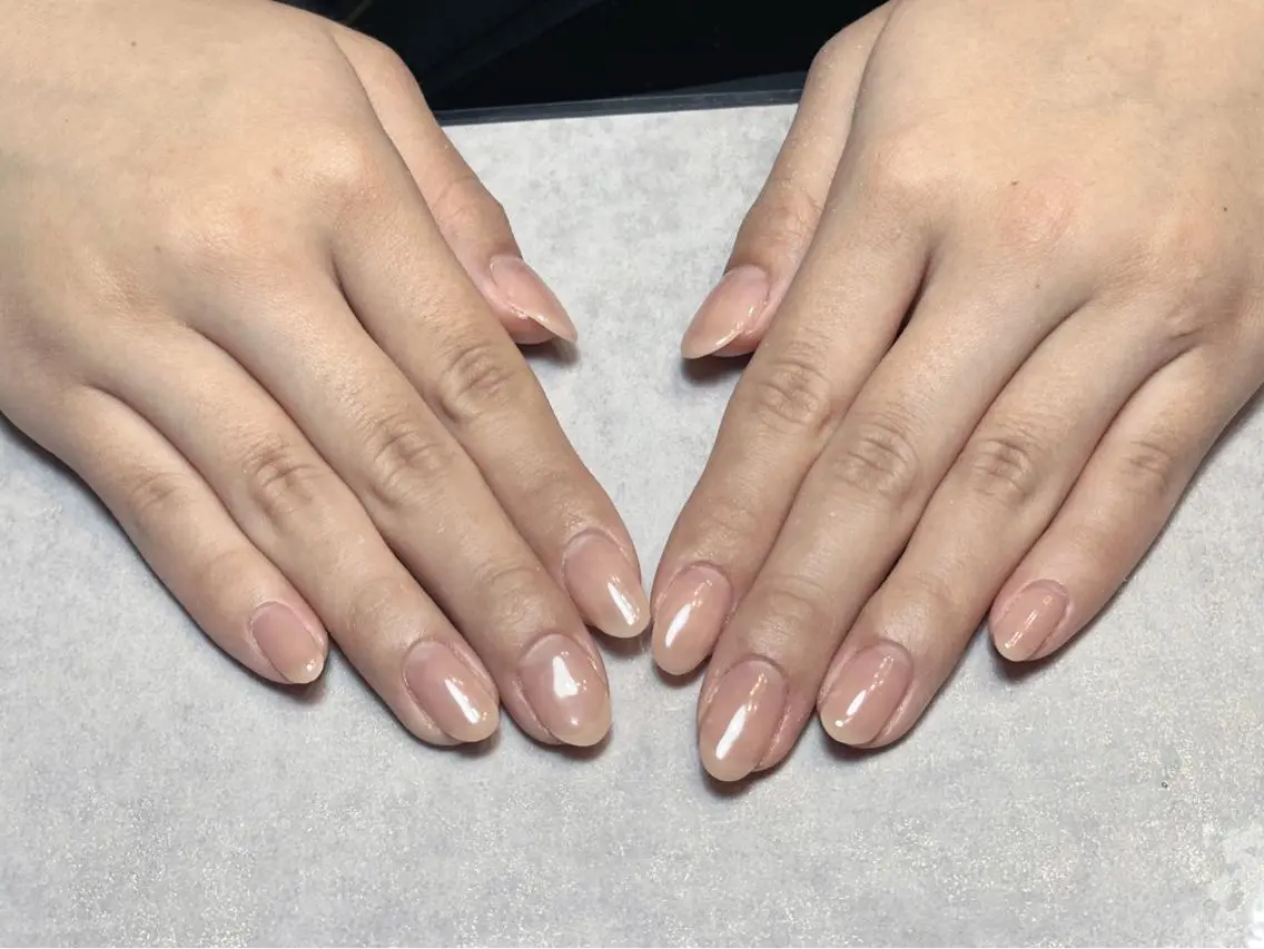 ネイル ジェルネイル オフィスネイル ワンカラーネイル パラジェル BLANC.nail yuuのネイルデザイン