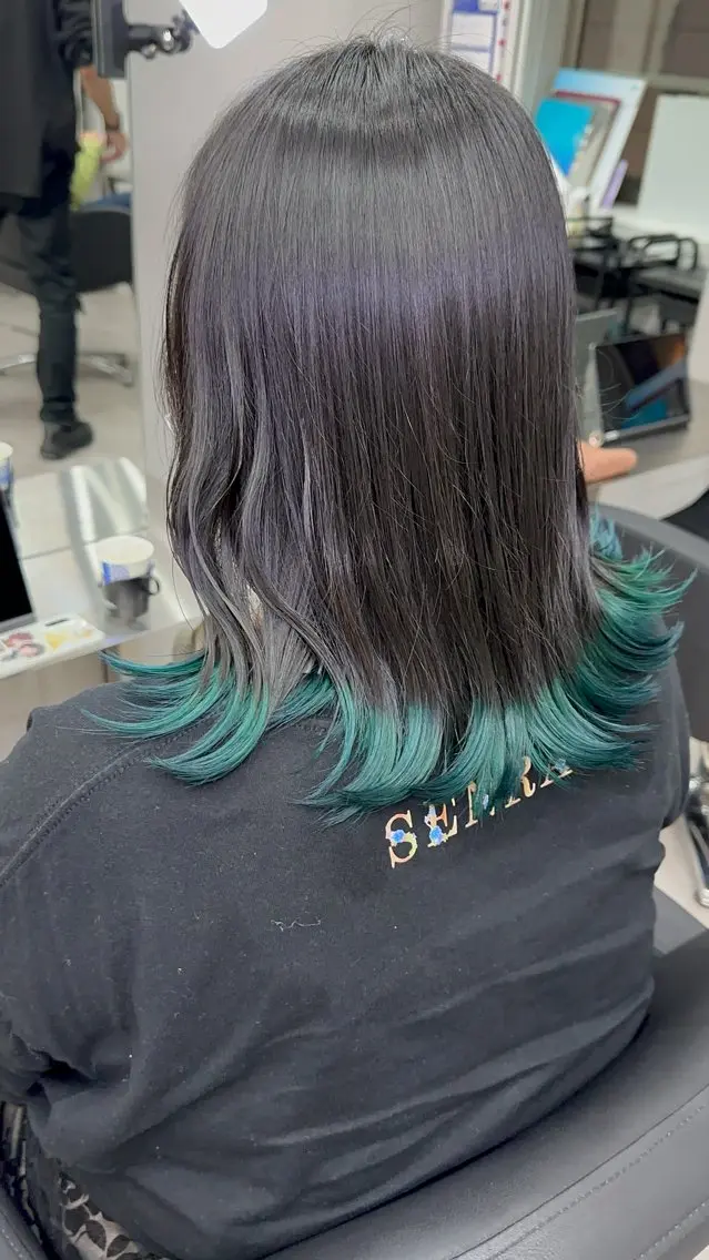 ミディアム カラー ヘアアレンジ ブリーチ ケアブリーチ ヘアカラー トリートメント ✨錦糸町ブリーチ/ ホワイトカラー皇気✨のヘアスタイル