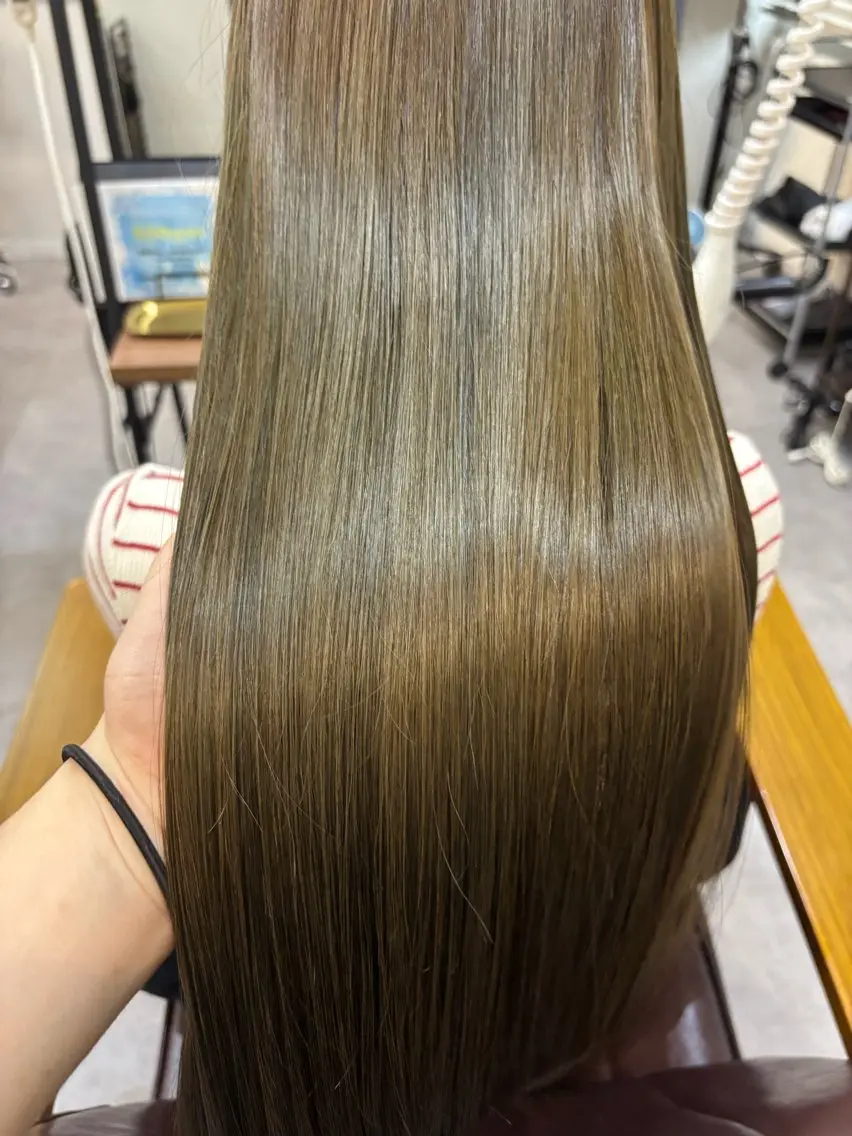 ロング カラー 髪質改善 トリートメント ヘアカラー ✨髪質改善カラー✨ ストレート☔脇田のヘアスタイル