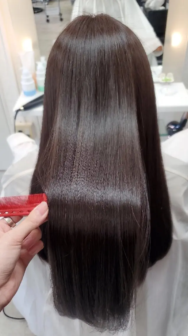ロング カラー 髪質改善 トリートメント 髪質改善/白髪ぼかし SHIONのヘアスタイル