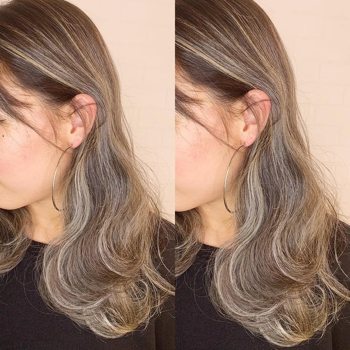 セミロング カラー ヘアアレンジ ハイライトカラー ハイライト ヘアカラー トリートメント 縮毛矯正 髪質改善寺坂雄飛💐のヘアスタイル