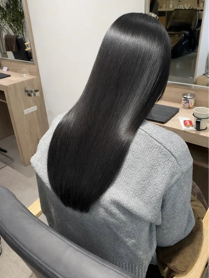 ロング 縮毛矯正 カット 縮毛矯正 トリートメント 東田 恋のヘアスタイル