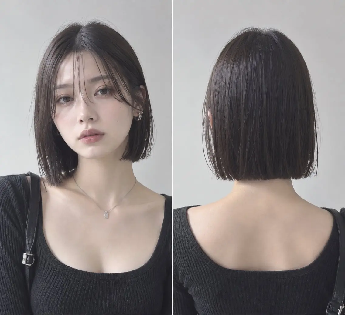 ショート ボブ カット トリートメント 縮毛矯正特化❄️ Ibuki/東陽町のヘアスタイル
