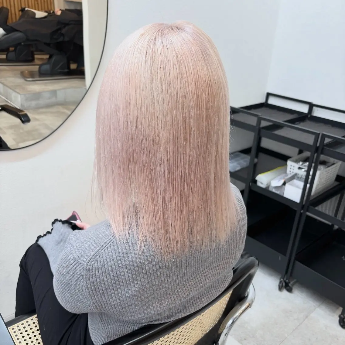 ミディアム カラー ヘアアレンジ ヘアカラー トリートメント ヘアセット 渋谷🩶ハイトーン 🩶FUMUのヘアスタイル