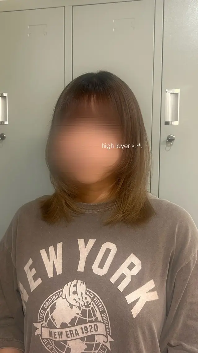 ミディアム ボブ 髪質改善 レイヤーカット 似合わせカット 縮毛矯正 カット トリートメント 🩷透明感カラー 🩷レイヤー・ボブのヘアスタイル