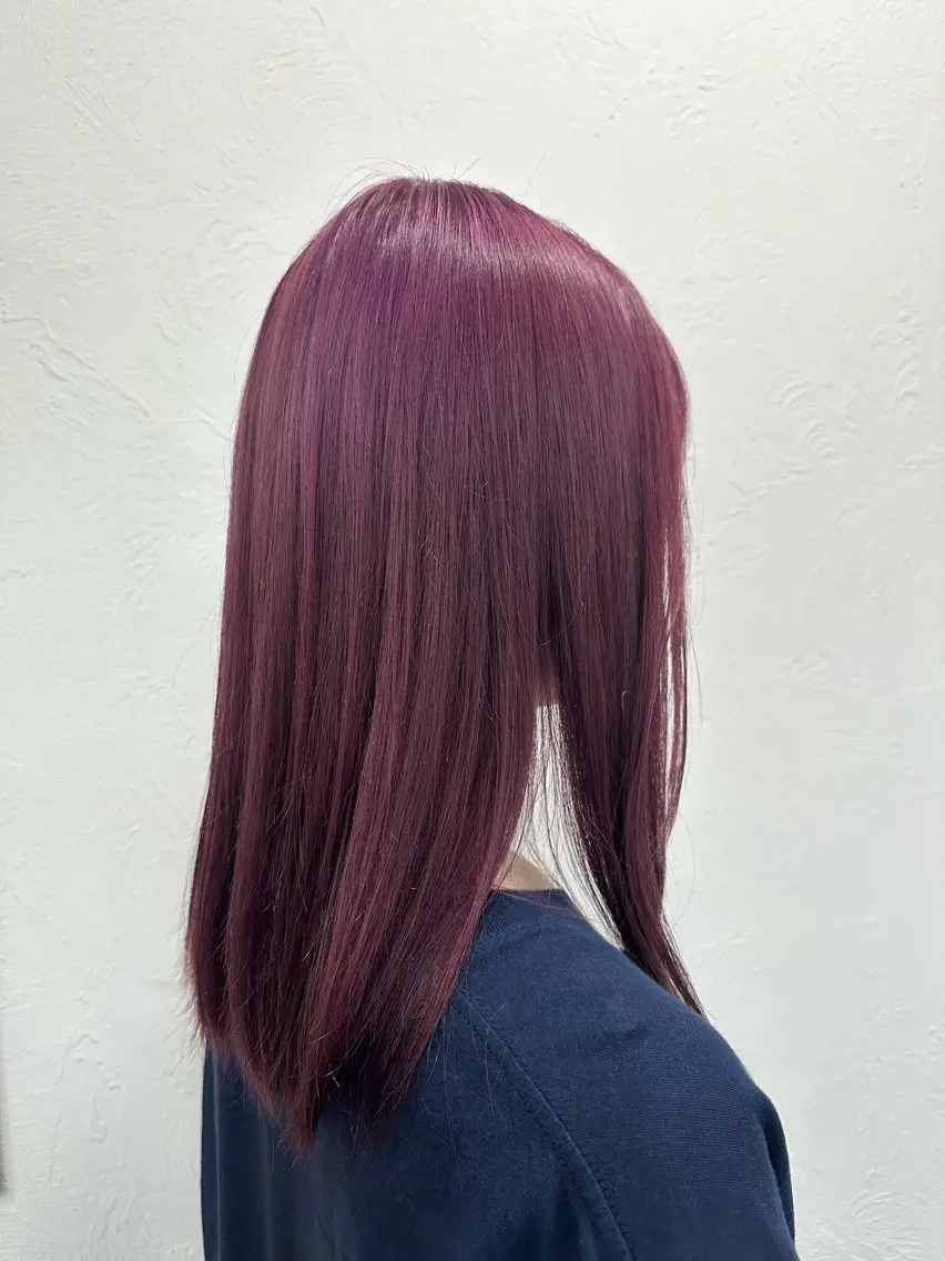 セミロング ヘアカラー 三原 友美のヘアスタイル