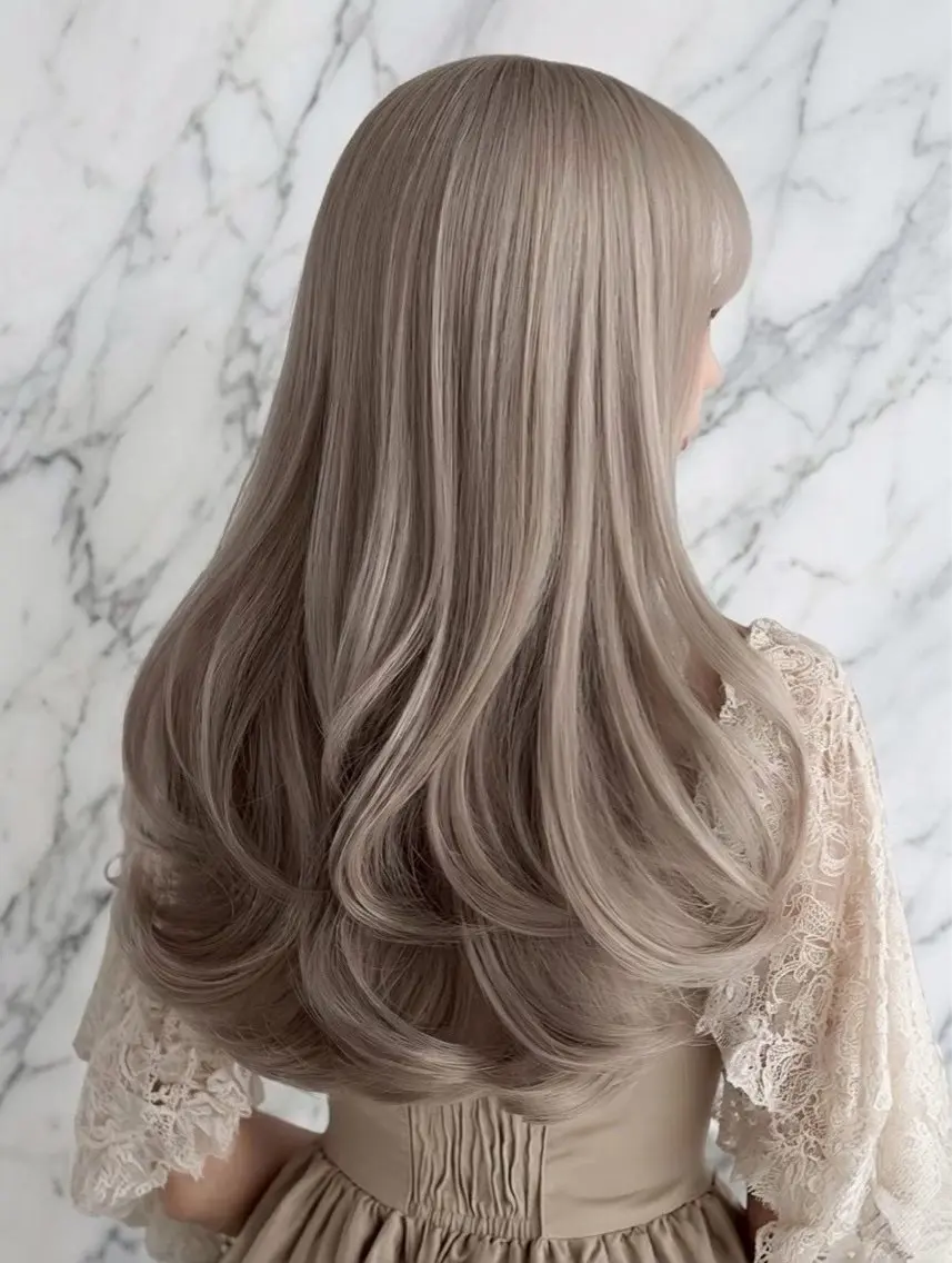 ロング ヘアカラー 渋谷ハイトーン ななかのヘアスタイル