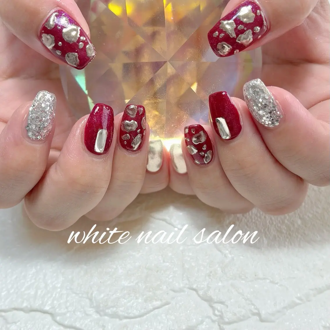 ネイル フットネイル ラメ(グリッター) ハンドネイル white nail salonのネイルデザイン