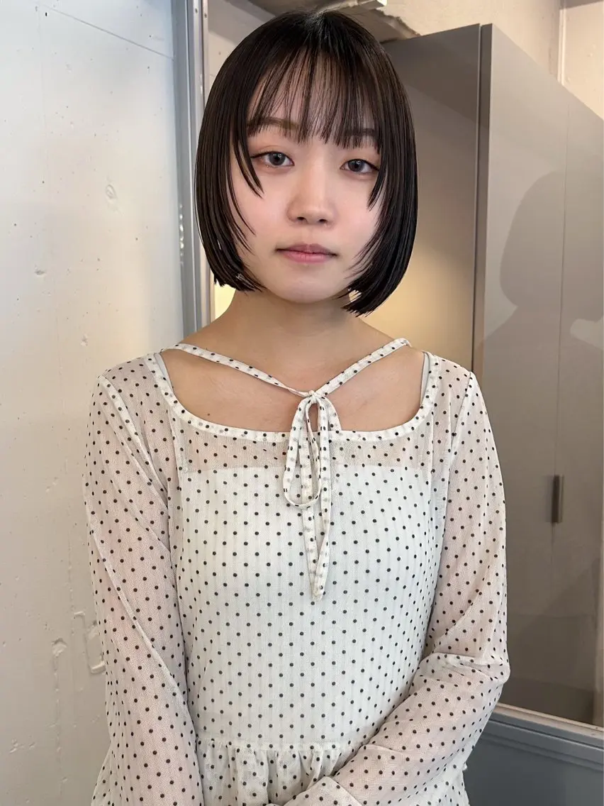 ショート ボブ 顔周りカット レイヤーカット カット 心斎橋/ボブ /りくのヘアスタイル