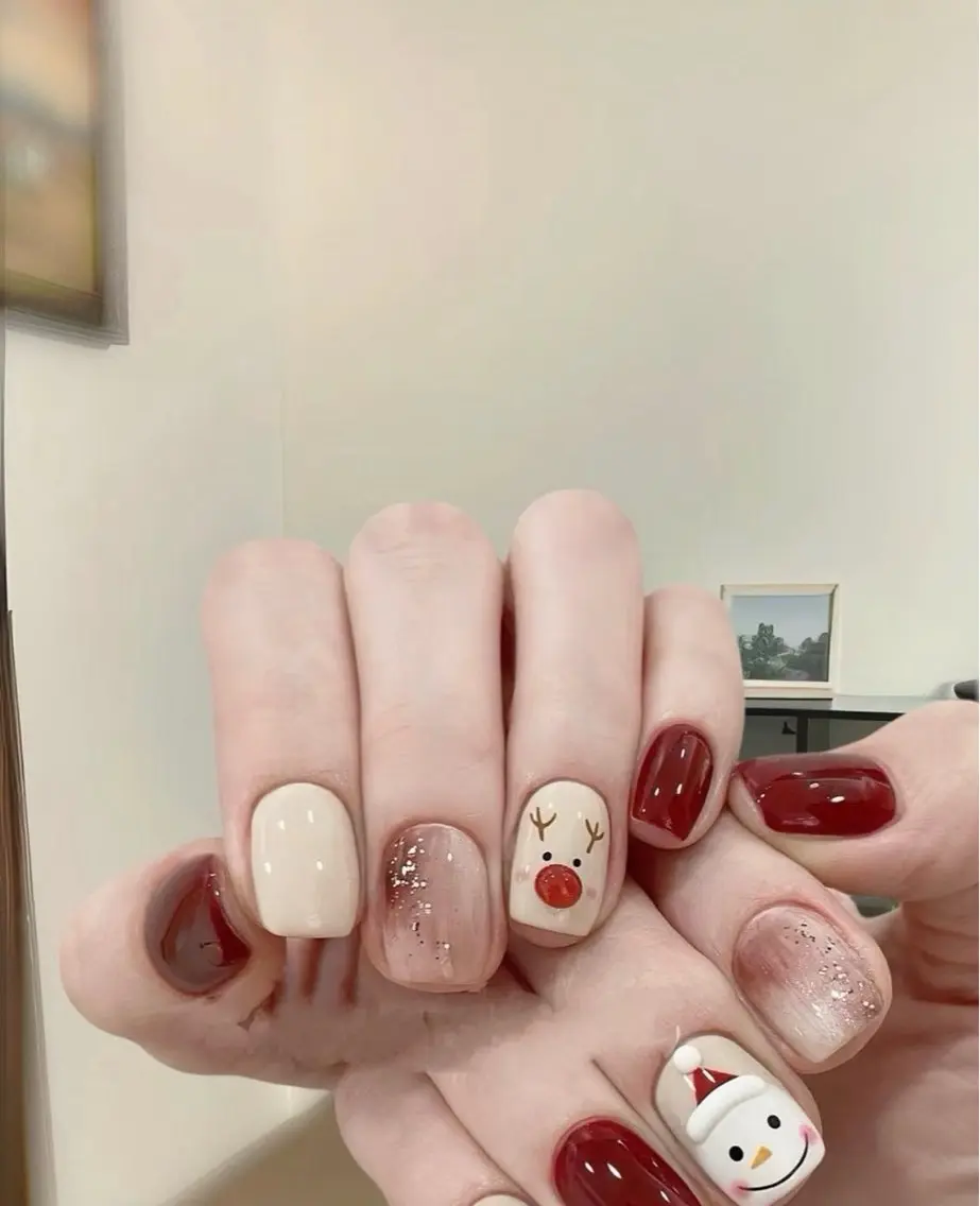 ネイル アートネイル オーロラネイル チークネイル フレンチネイル ガラスフレンチ 🎀🎀YooLi Nail Salonのネイルデザイン