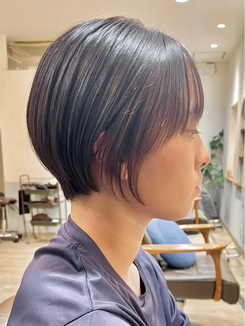 【🍁ミニモ学割👩🎓🍁】カット+カラー+手触り重視トリートメント🫧(似合わせカット/顔周り/透明感カラー)の写真