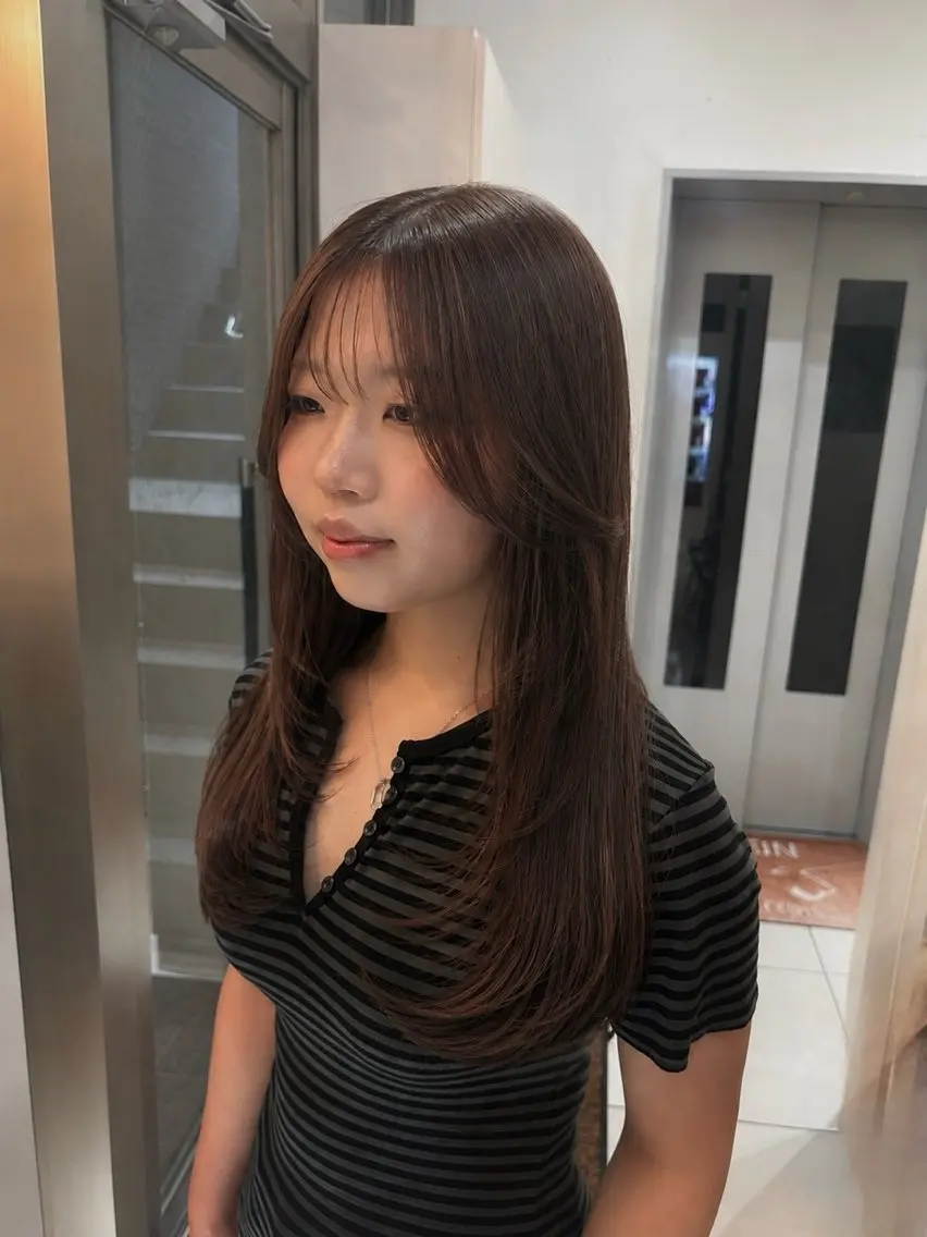 ロング カット ヘアカラー トリートメント SEEK /AIRIのヘアスタイル