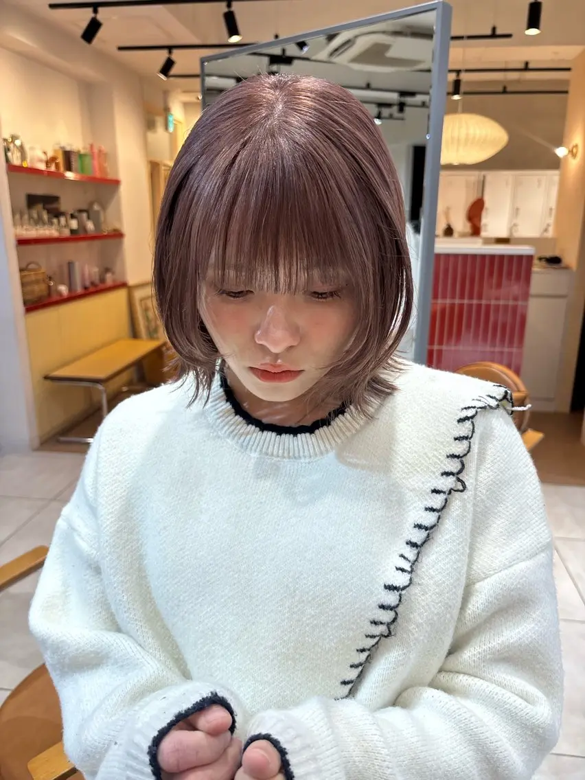 カラー カット ヘアカラー トリートメント ブリーチなしカラー/ パーマ/おとは🌱のヘアスタイル