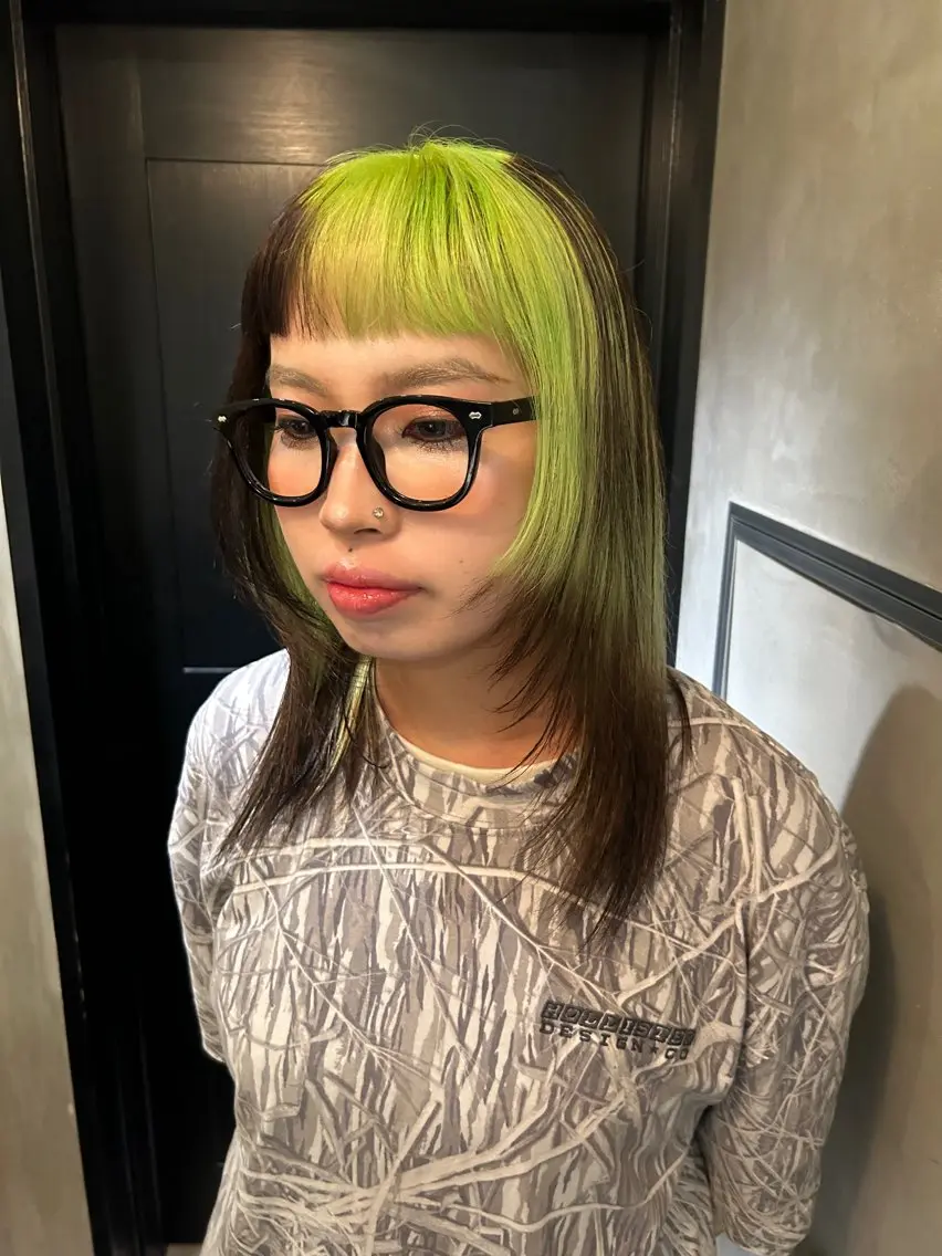 ミディアム カラー ヘアカラー デザイン/アレンジ ❤︎イシイレイのヘアスタイル