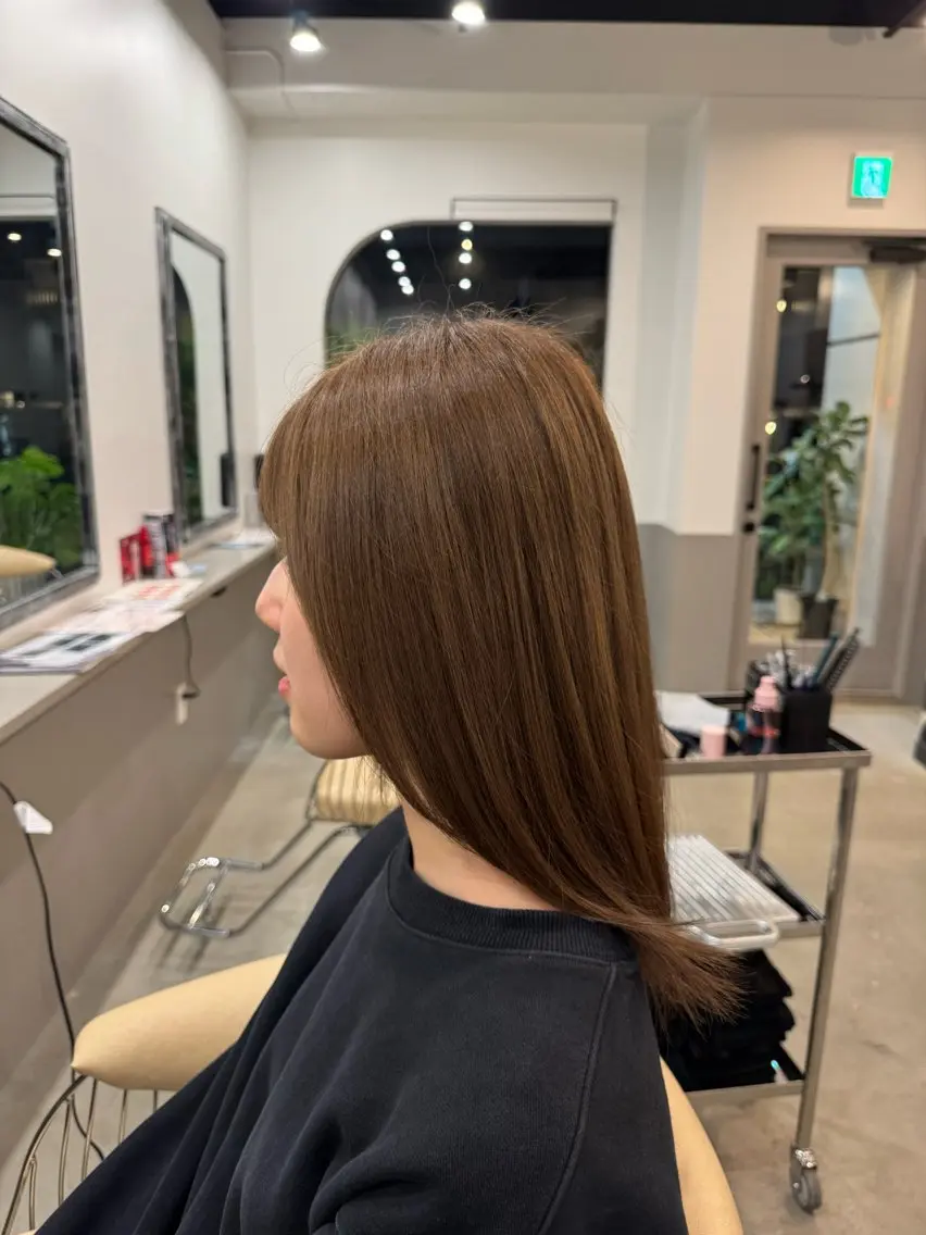カット💇🏻+シングルカラー🍃+コアミー4stepトリートメント✨1ヶ月分のホームケアトリートメント付き✨の写真