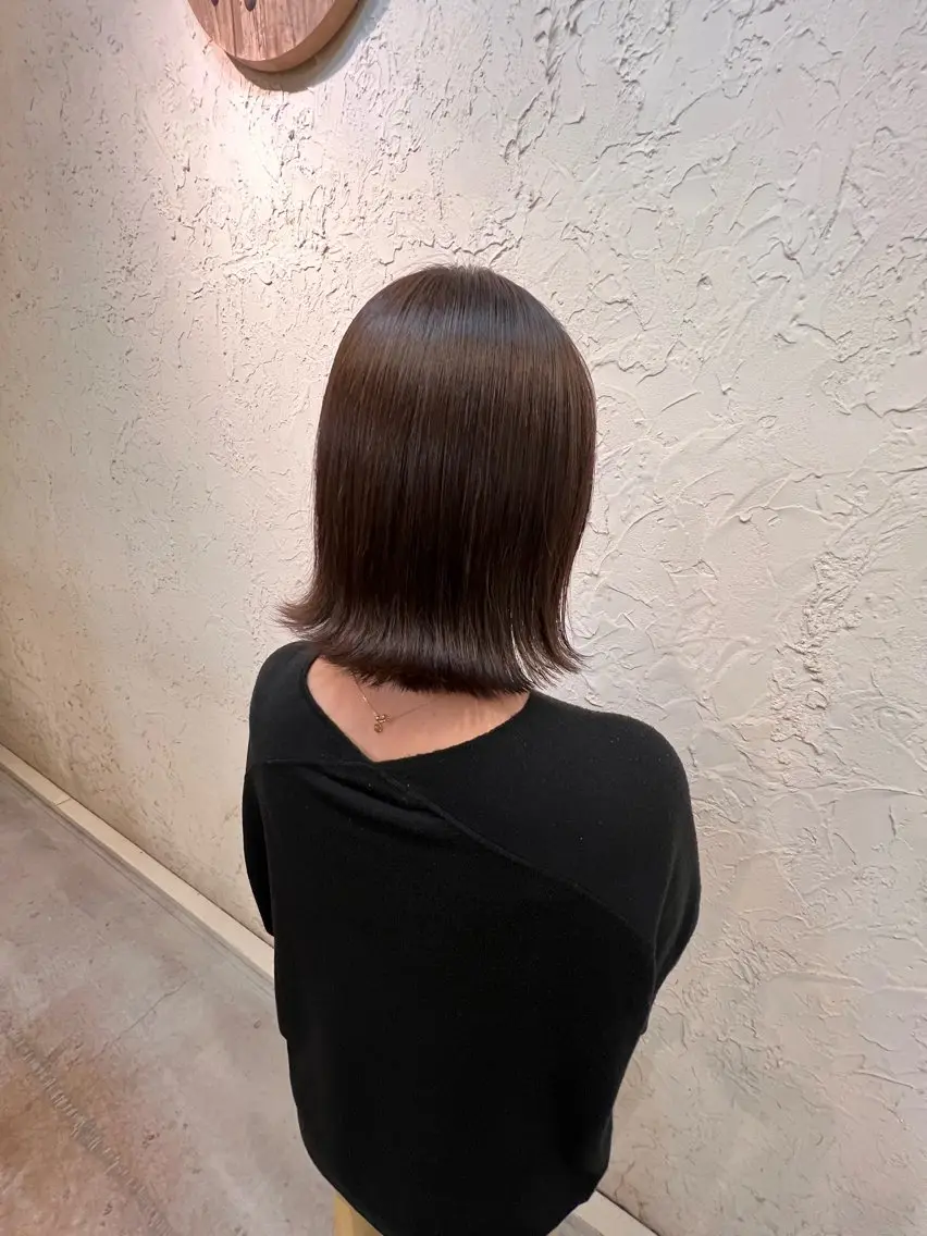 ミディアム 髪質改善 外ハネヘア 酸性ストレート カット ヘアカラー トリートメント 💫髪質改善縮毛矯正 💫KITAのヘアスタイル