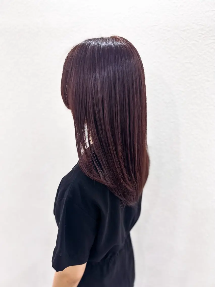 ミディアム カラー 髪質改善 イノクチ マコト髪質改善カラーのヘアスタイル