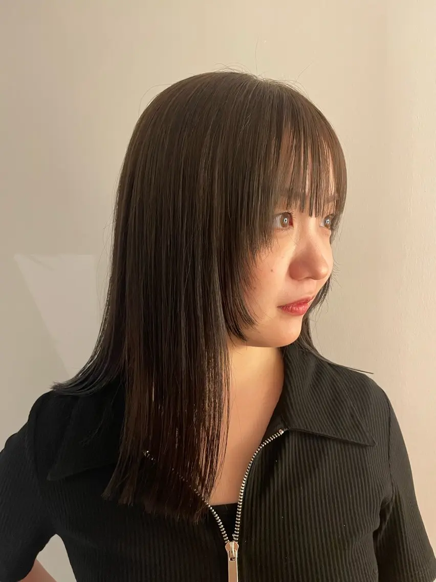 ミディアム カラー ヘアアレンジ 🌀パーマ　レイヤー ボブ/marinoのヘアスタイル