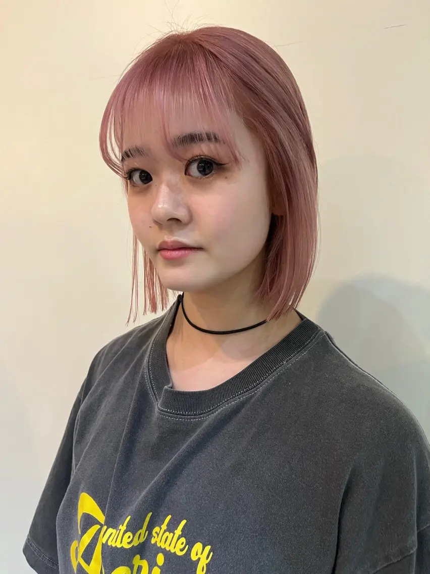 ショート ボブレイヤー ボブ 顔まわりレイヤー ハイレイヤー 韓国風ヘア レイヤーカット\ウル フ　chinatsuのヘアスタイル