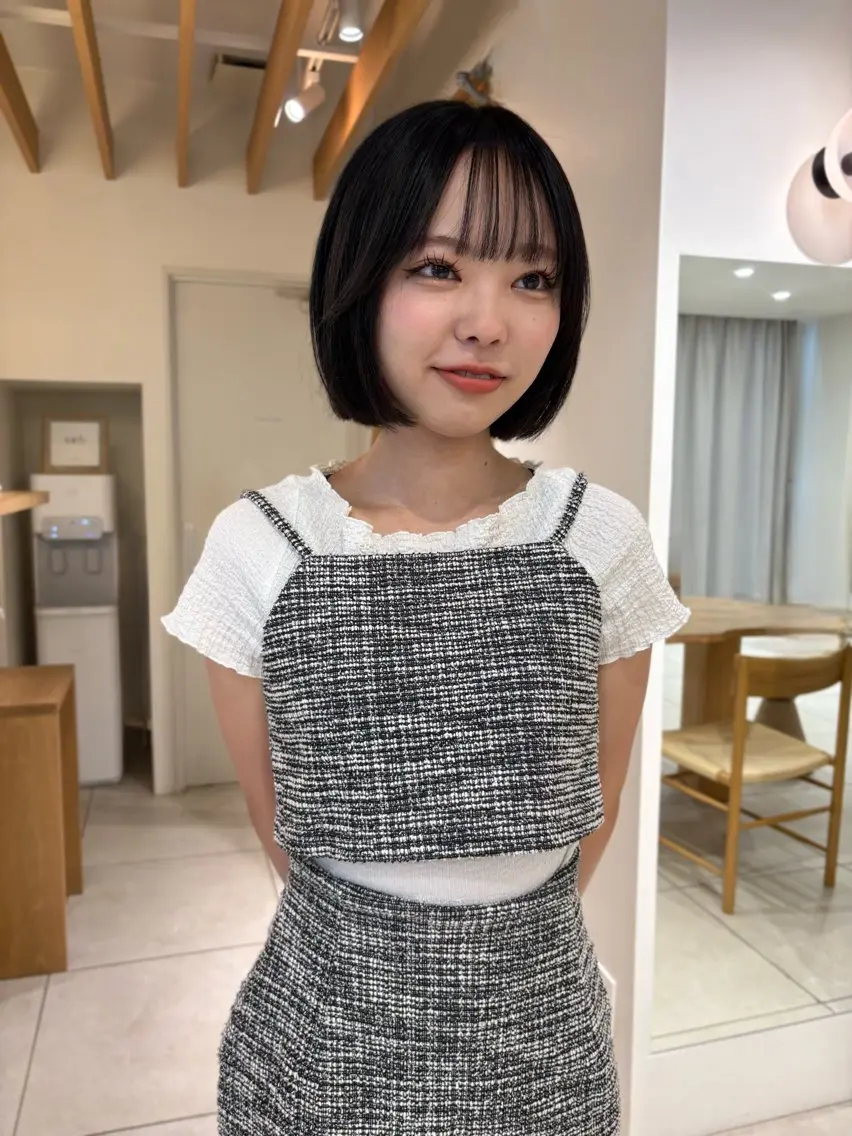 ショート カラー ボブ 似合わせカットカラー りおなのヘアスタイル