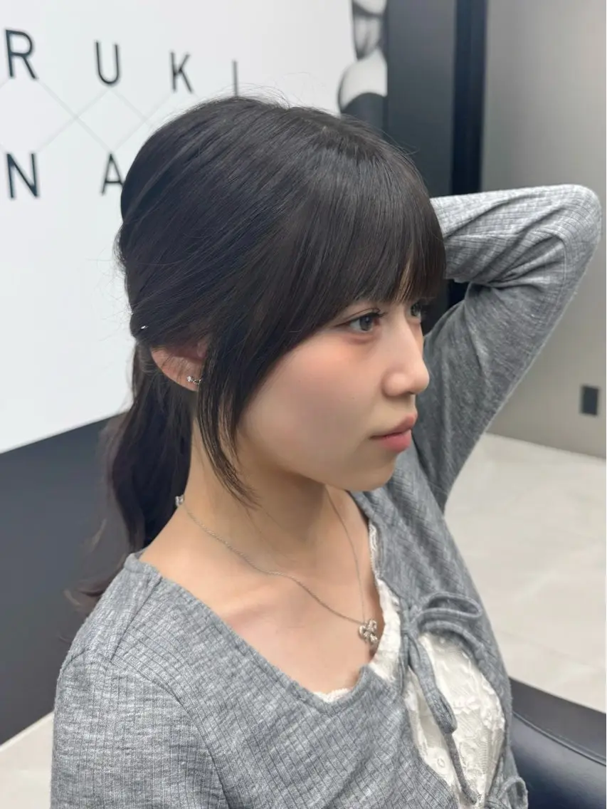 ミディアム カット ヘアカラー トリートメント 新宿/顔周りカット/ レイヤー/がっきーのヘアスタイル