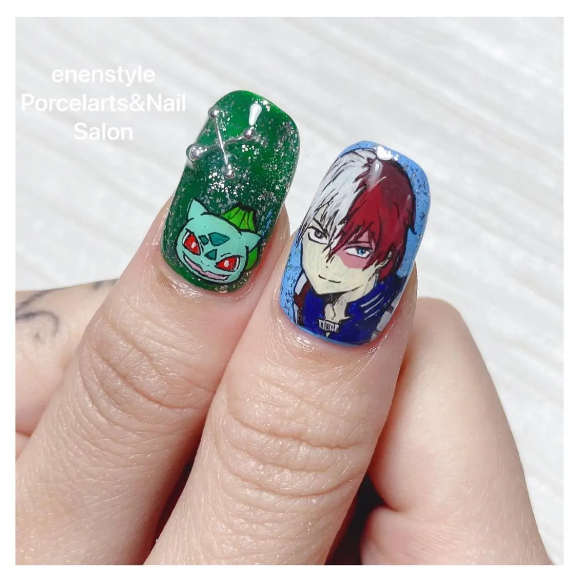 ミディアム ネイル 🐾enen style 🐾のネイルデザイン