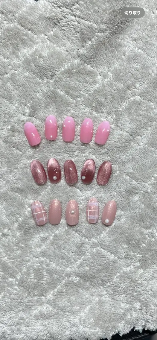 ネイル フレンチネイル ハート キラキラネイル マグネットネイル マグネットフレンチ ミユ Miyuのネイルデザイン