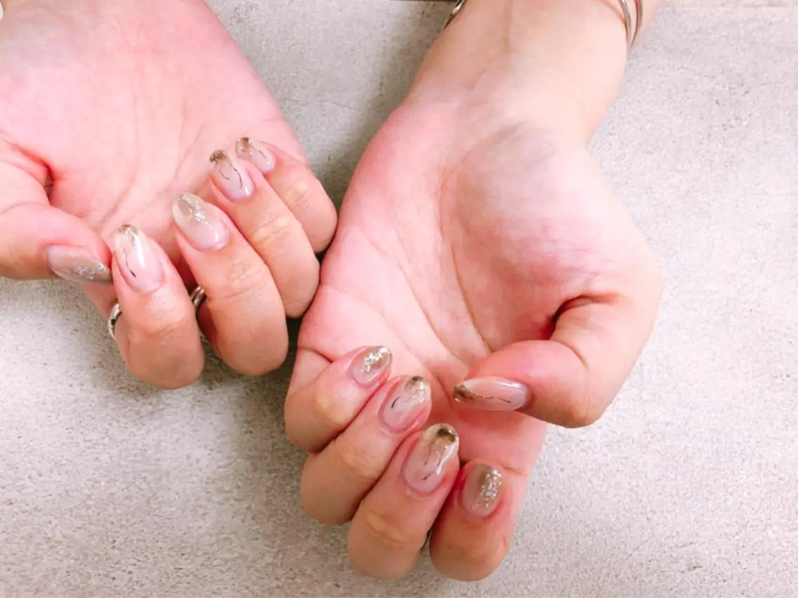 ネイル ニュアンスネイル シンプルネイル kiki nail &brow二子玉川のネイルデザイン