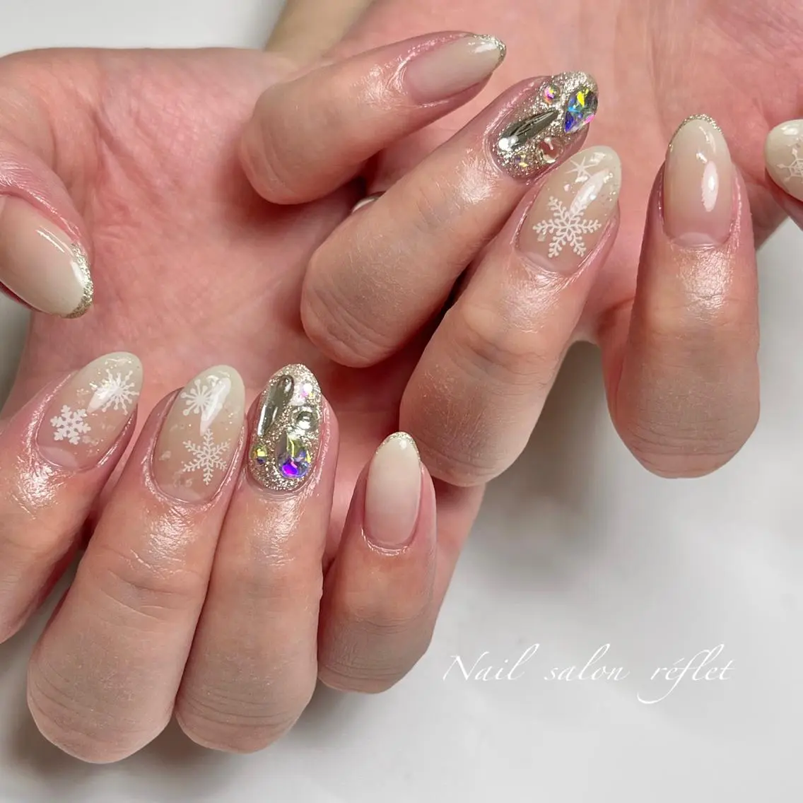 ネイル ラメ(グリッター) ハンドネイル Nailsalon Lebelのネイルデザイン