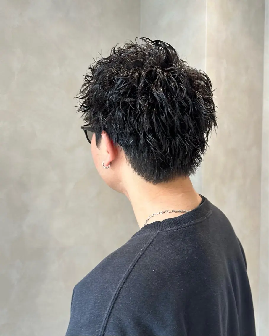 パーマ メンズ メンズパーマ スパイキーショート カット パーマ hayato / 梅田のヘアスタイル