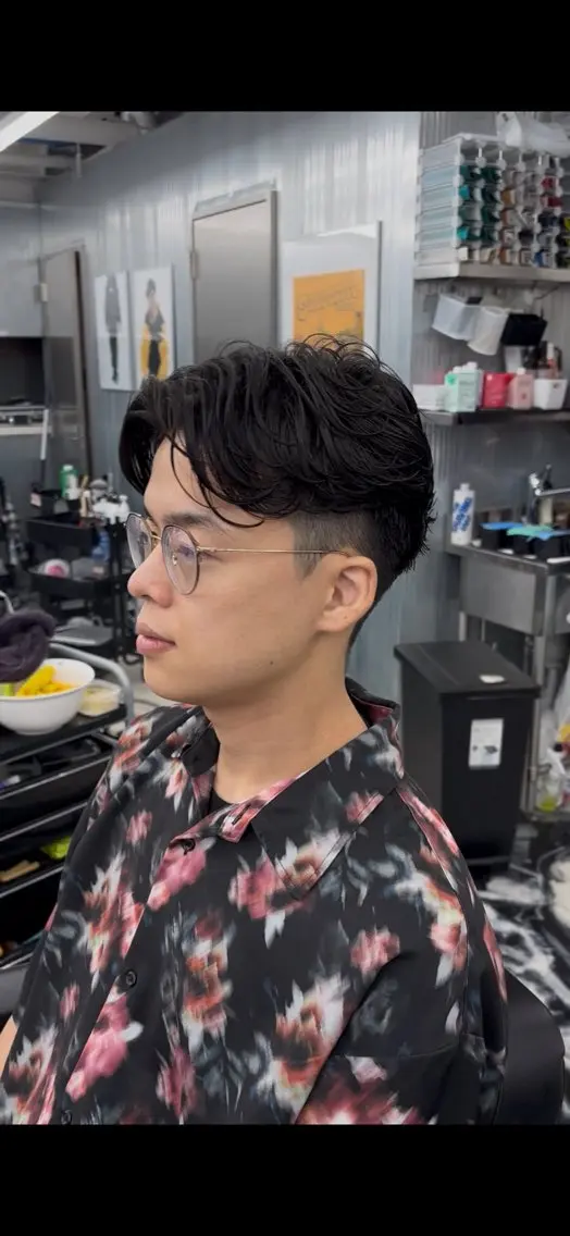 パーマ メンズ カット パーマ 菅 桜介のヘアスタイル