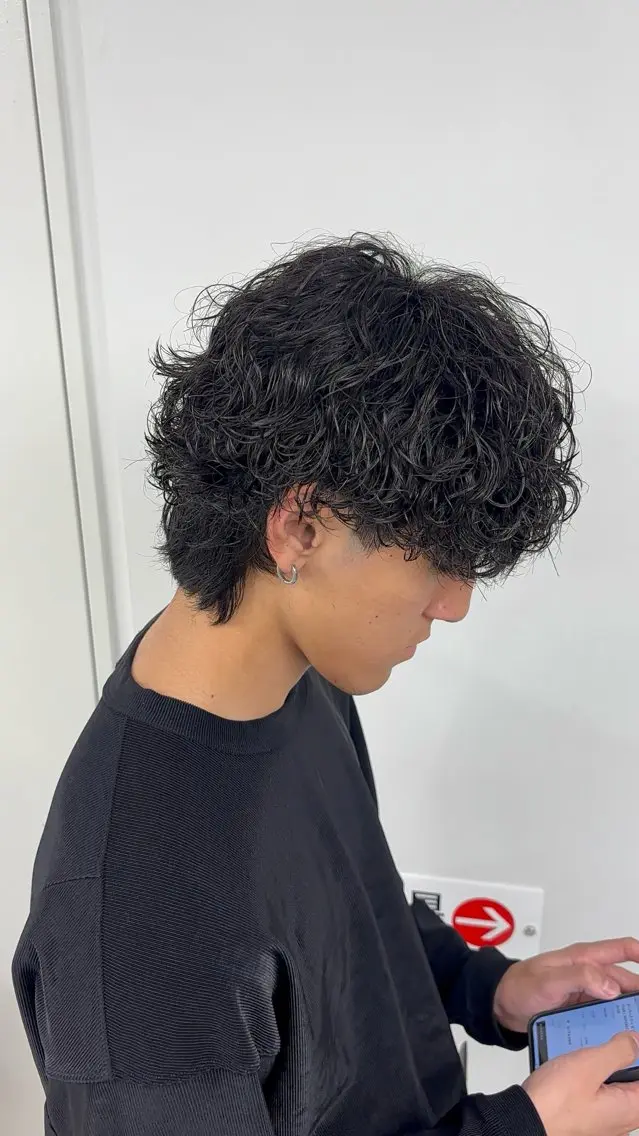 ショート パーマ メンズ カット パーマ 名古屋メンズパーマ /松井生のヘアスタイル