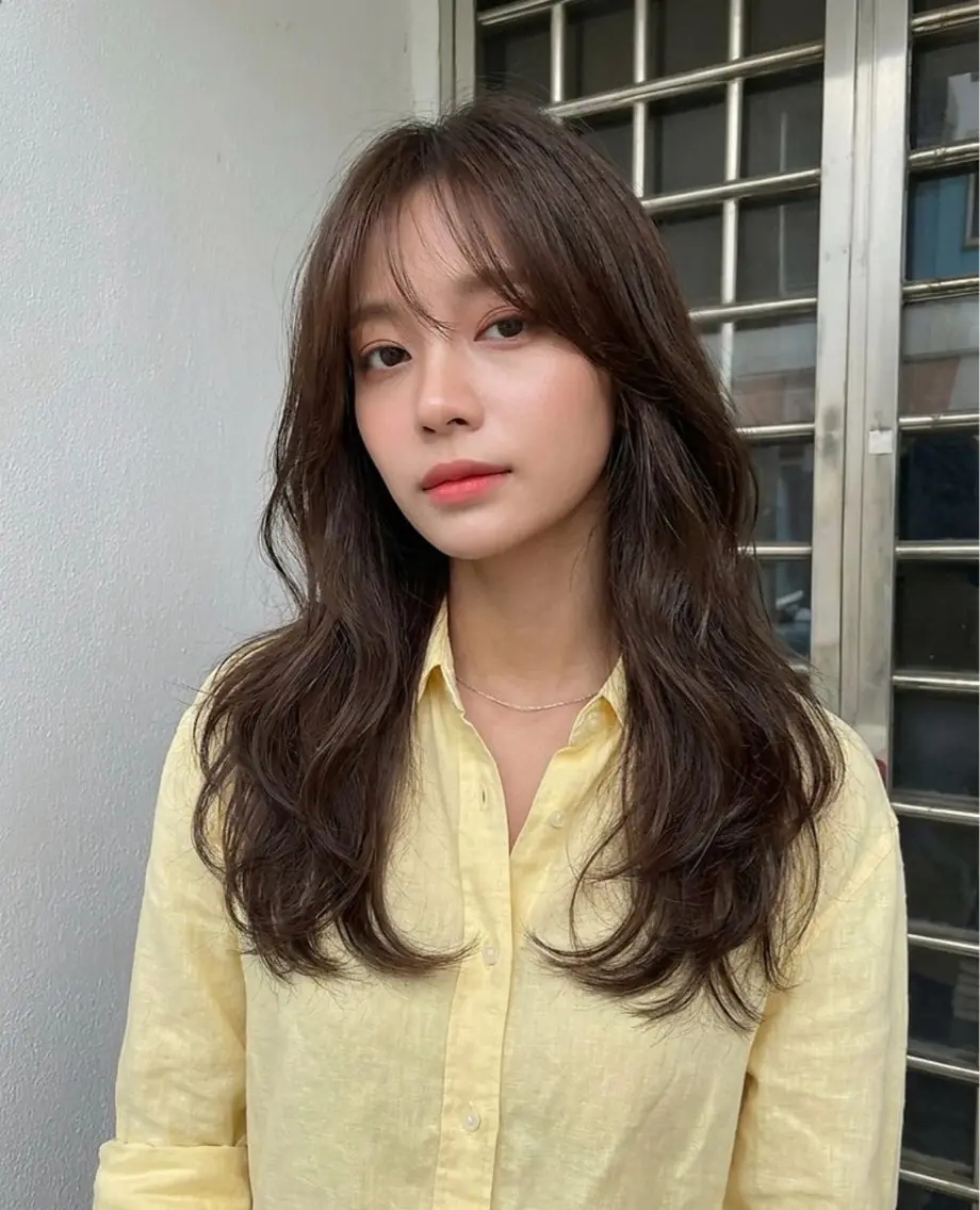 ロング カット ヘアカラー トリートメント かけだ まゆのヘアスタイル