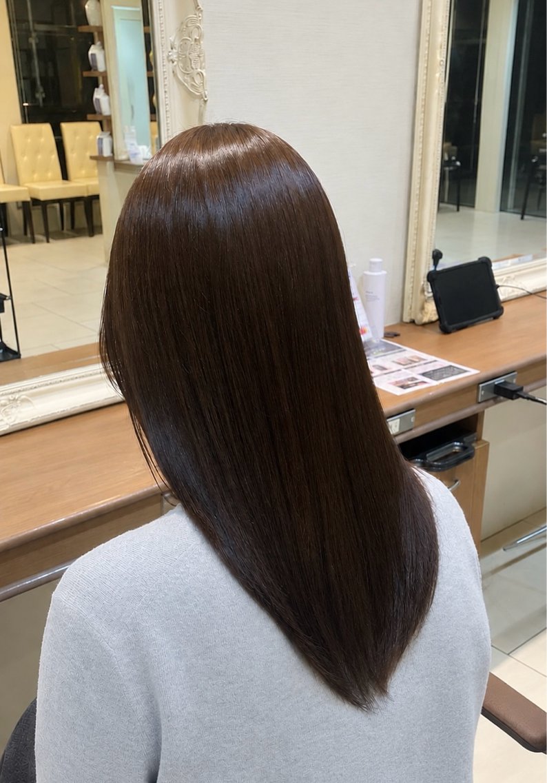 カラー 韓国風レイヤー& 透明感カラー✨のヘアスタイル