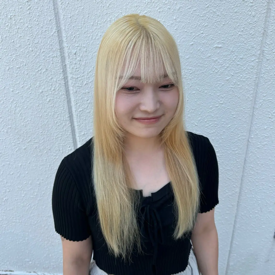 ロング 顔周りカット ヘアカラー 🎀ハイトーン/ 艶カラー/夕月🎀のヘアスタイル