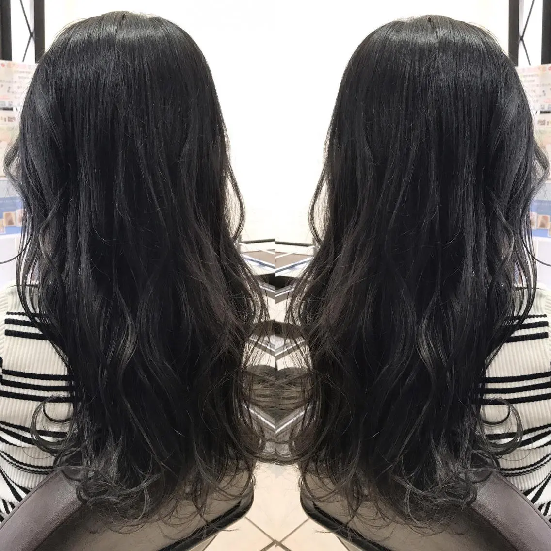 ロング カラー シールエクステ⭐️ オオミタクヤのヘアスタイル