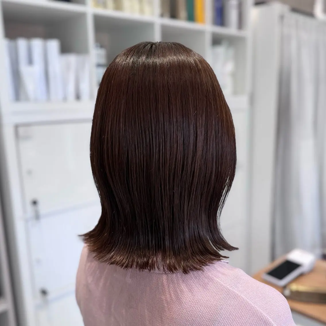 ミディアム カラー カット ヘアカラー トリートメント 田島拓海 ボブカットのヘアスタイル